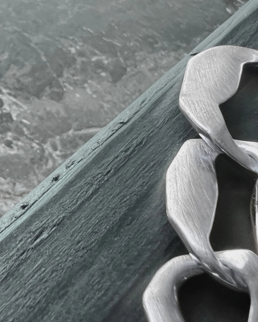 DNSK - Elysian -Short -Link -Fluid -Necklace -Silver -9C2601041-1