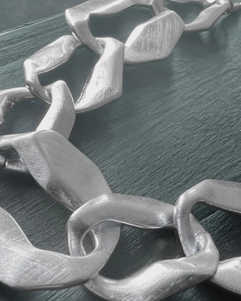 DNSK - Elysian -Short -Link -Fluid -Necklace -Silver -9C2601041-1