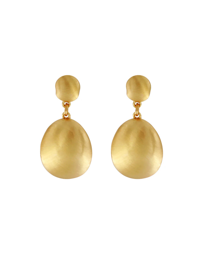 DNSK -Tabitha -Statement -Organic- Ball -Earring- Gold- 3C2601019-1