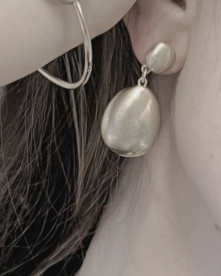 DNSK -Tabitha -Statement -Organic- Ball -Earring- Gold- 3C2601019-1