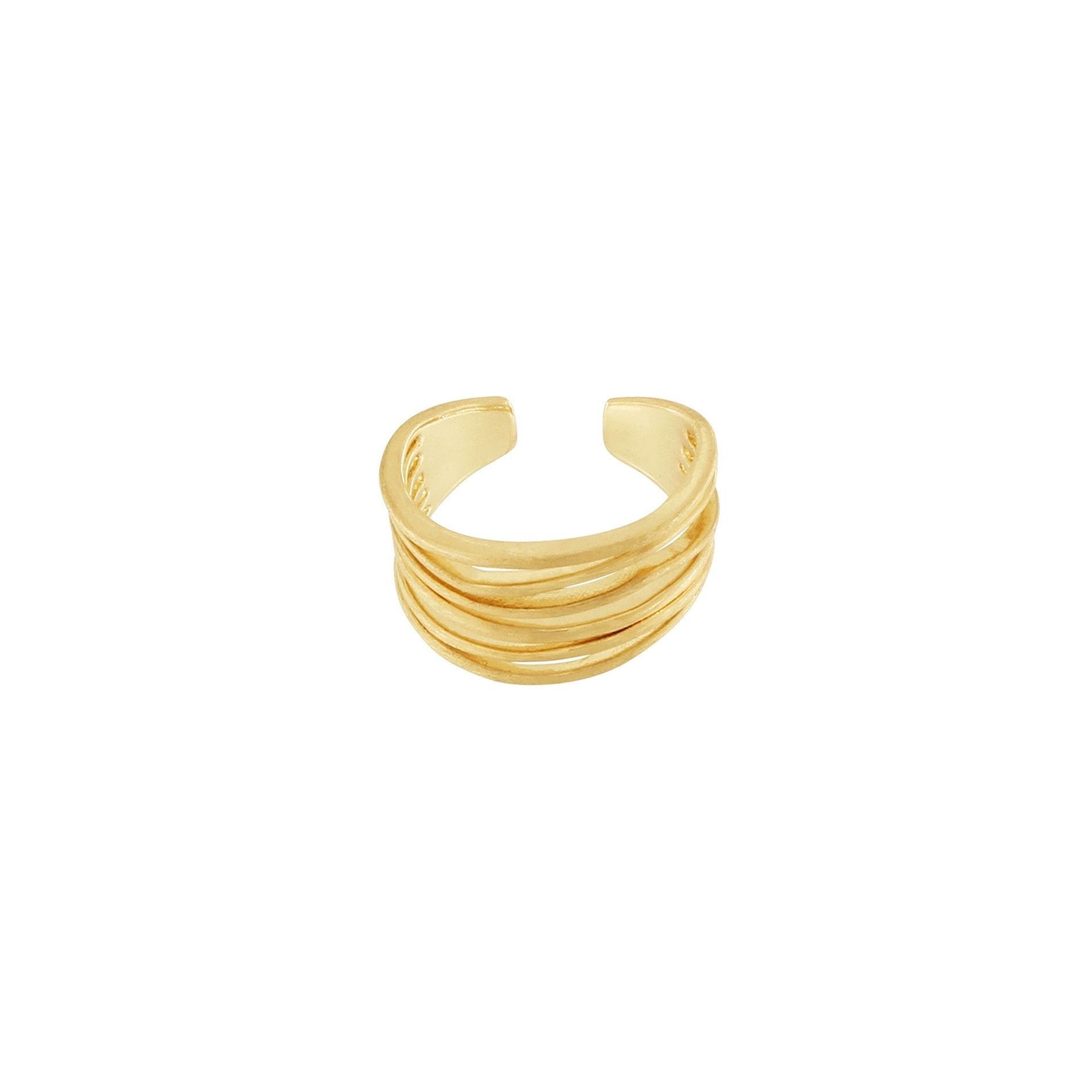 DNSK - Tara Adjustable Ring Gold Plating - Default Title - Kings Road ...