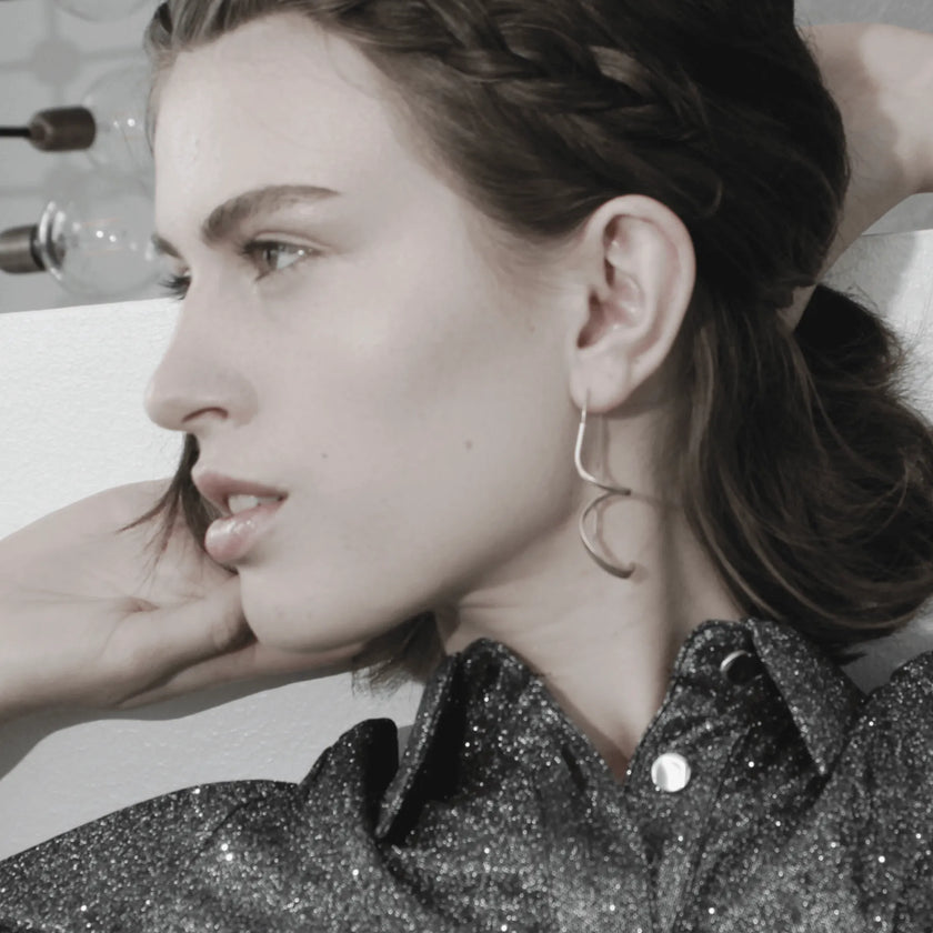 Dansk Copenhagen - DNSK- Tara Spinning Earring Silver Plating-3H7156