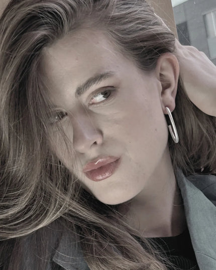 DNSK - Tempeste-Large-Oval-Hoop-Silver-3C2601005-0