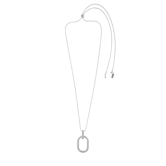DNSK - Tula Adjustable Oval Ring Long Necklace Silver Plating 9C2507016