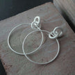 DNSK - Tula Statement Hoop Earrings in Silver