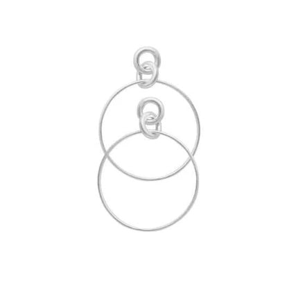 DNSK - Tula Statement Hoop Earrings in Silver