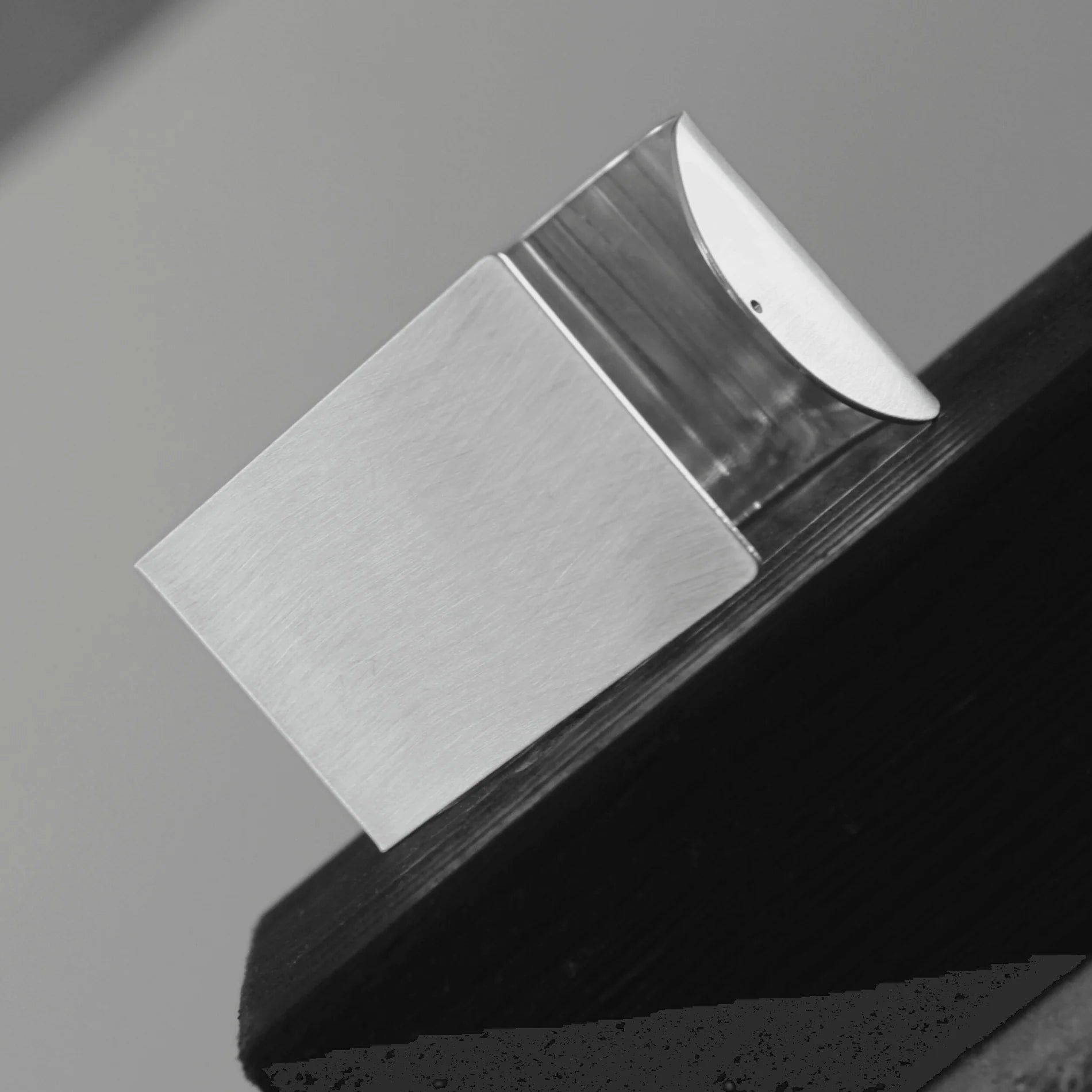 DNSK - Tula Statement Square Cuff Bangle Silver Plating