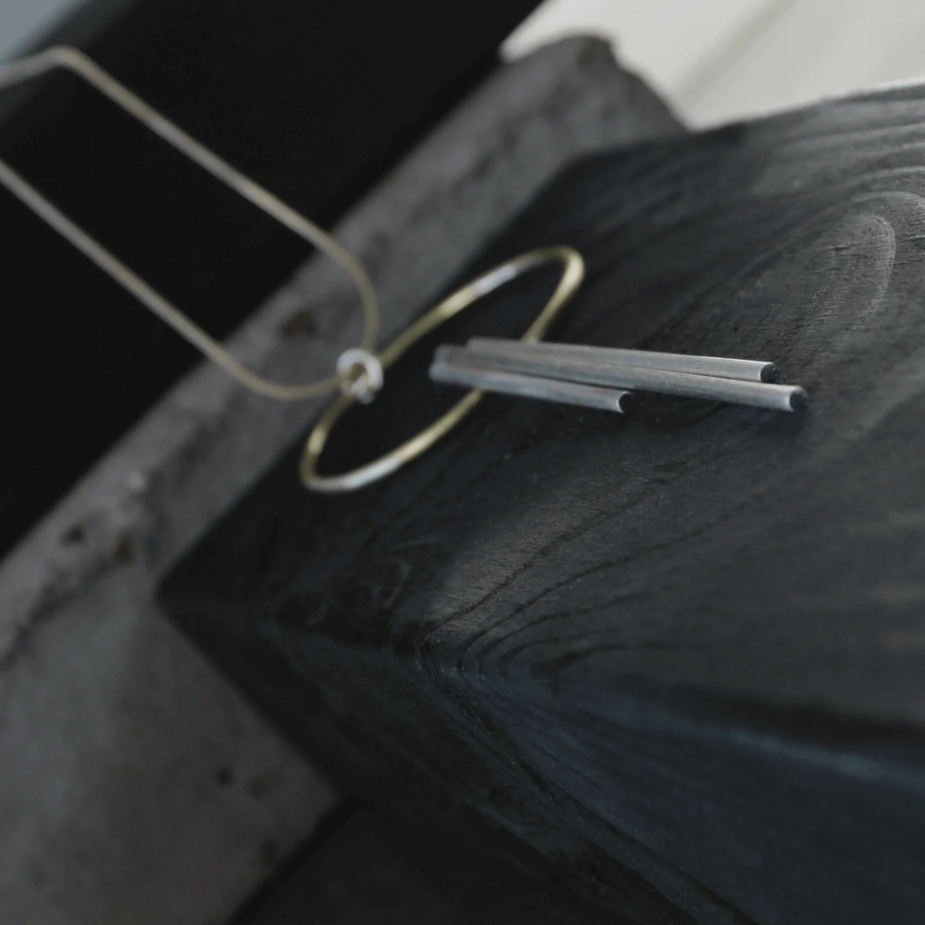 DNSK - Vanity Adjustable Two Tone Pole Necklace Gold Plating 9C2407035