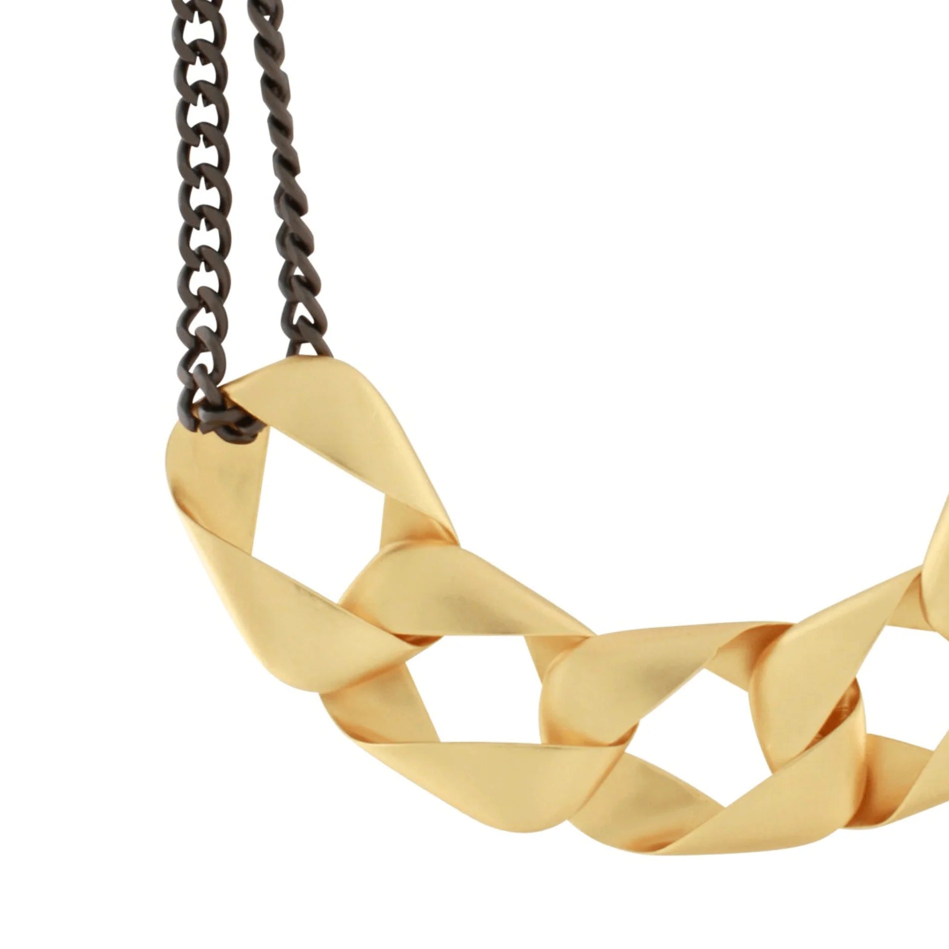 DNSK - Anastazia Short Chunky Link Necklace Hematite 9C2507032