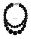 DNSK - Lisa short 2-in-1 Resin Necklaces in Black 9W2605004