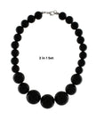 DNSK - Lisa short 2-in-1 Resin Necklaces in Black 9W2605004