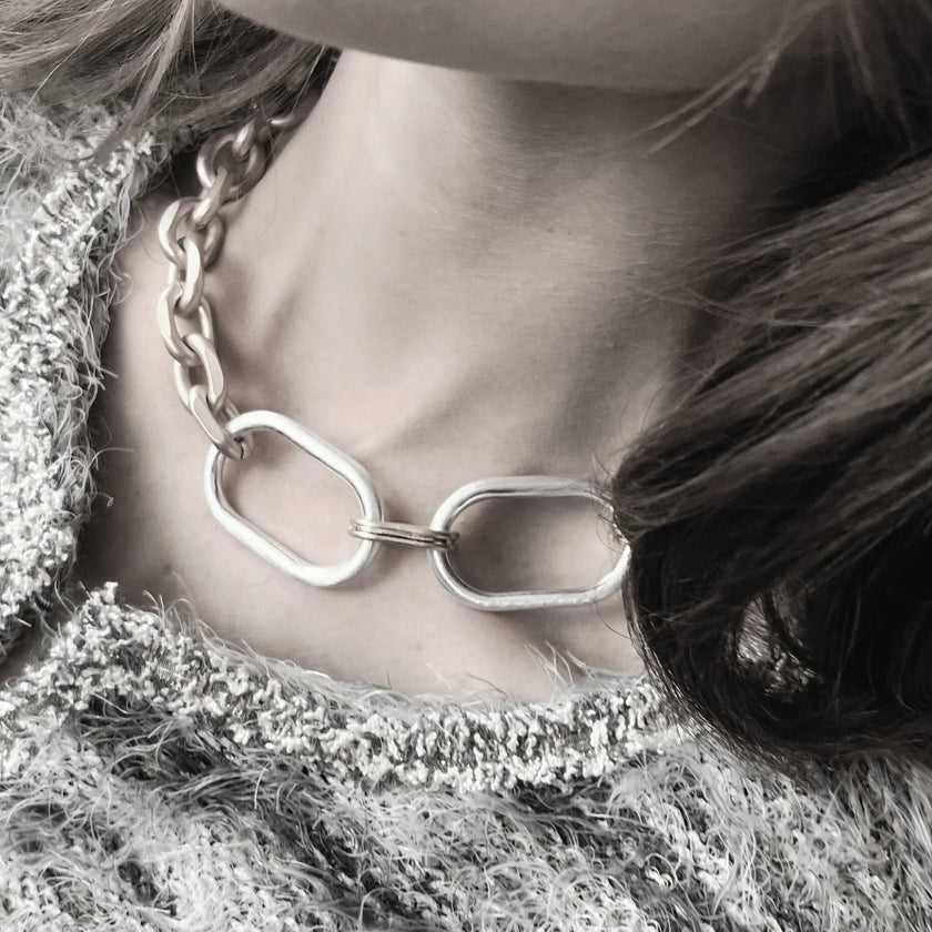 DNSK-tula-instore-short-2-tone-asymmetrical-oval-ring-necklace-gold-plating-9C2507030-1