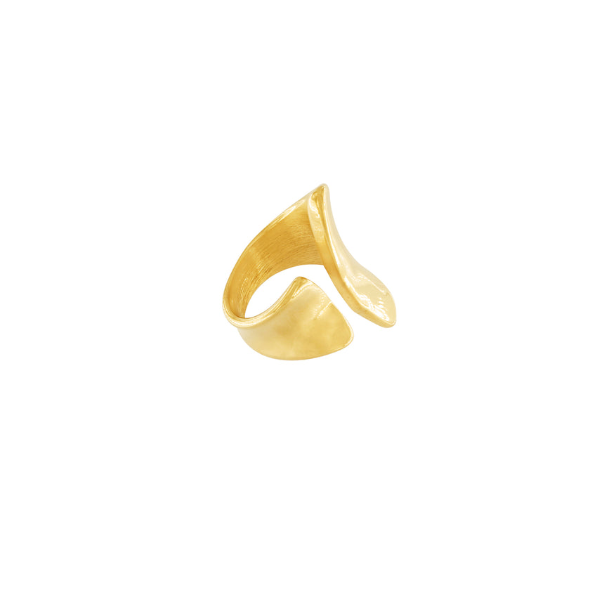 DNSK Courage Waterproof Impression Statement Ring 18K Gold Plating