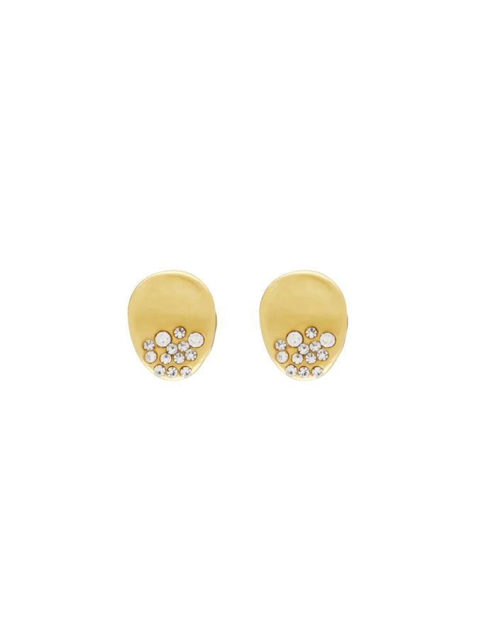 Dansk-Copenhagen-DNSK-Audrey -Organic -Mini -Molecule -CZ -Post- Earring -Gold- 3C2601042-1