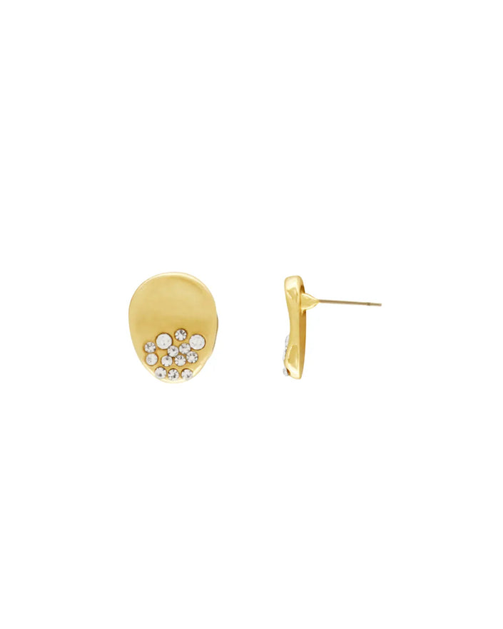 Dansk-Copenhagen-DNSK-Audrey -Organic -Mini -Molecule -CZ -Post- Earring -Gold- 3C2601042-1