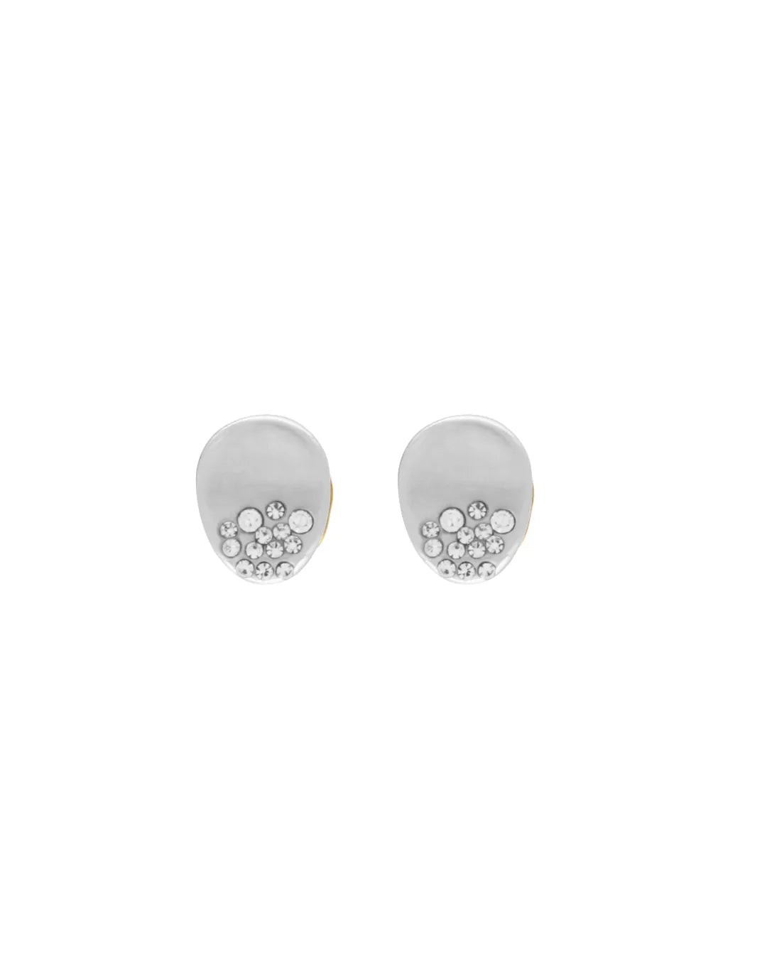 Dansk -Copenhagen -DNSK- Audrey -Organic- Mini -Molecule -CZ -Post -Earring -Silver -3C2601043-1