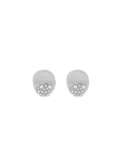 Dansk -Copenhagen -DNSK- Audrey -Organic- Mini -Molecule -CZ -Post -Earring -Silver -3C2601043-1