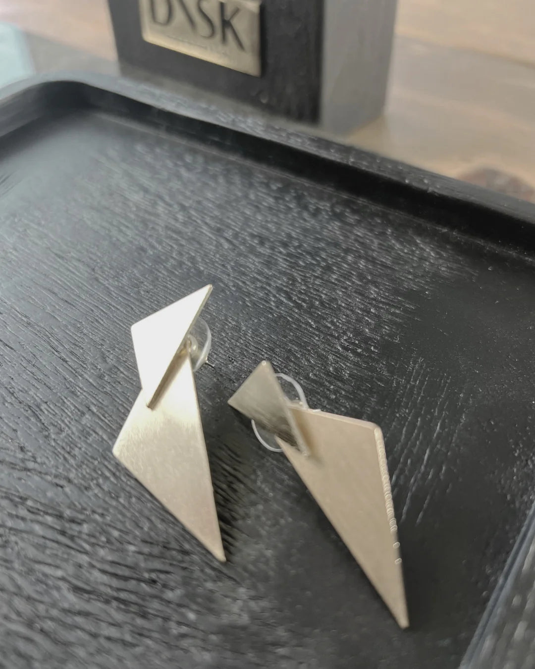 Dansk -Copenhagen -DNSK -Theia -2in1 -Statement -Triangle -Earring- Gold -Plating -3C2601033-1