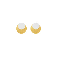 Dansk-Copenhagen-Womens-Earrings-Theia-Two-Tone-Circle-Stud-Earring-3C2401010
