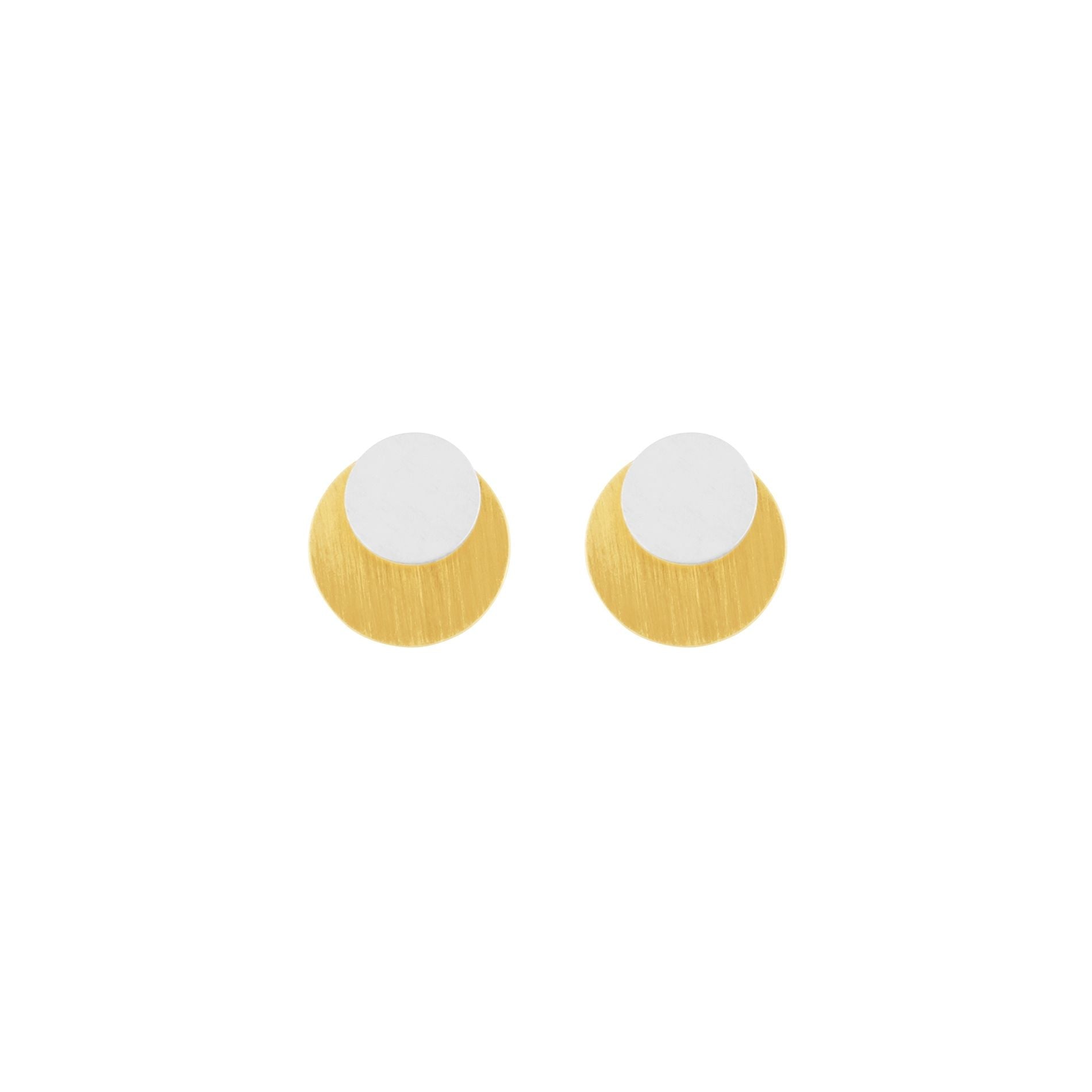 Dansk-Copenhagen-Womens-Earrings-Theia-Two-Tone-Circle-Stud-Earring-3C2401010