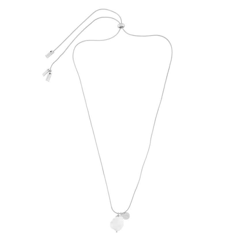 Dansk Copenhagen - DNSK - Audrey Adjustable Pearl Necklace with Silver Plating-