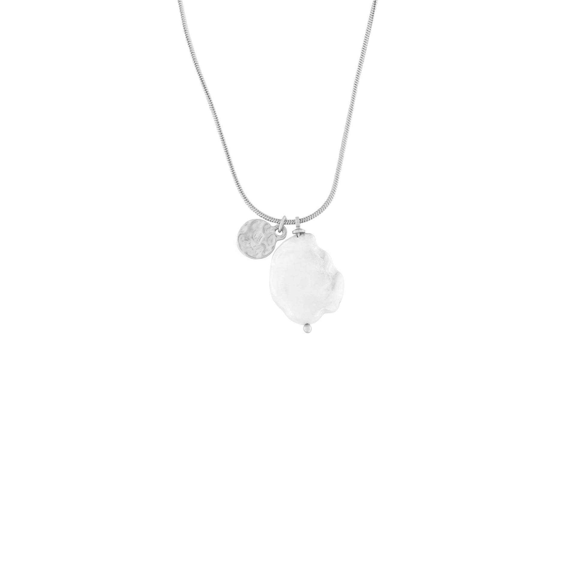 Dansk Copenhagen - DNSK - Audrey Adjustable Pearl Necklace with Silver Plating-
