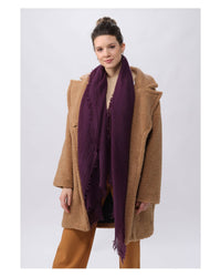 FRAAS - Single Coloured Wool Stole With Fringes