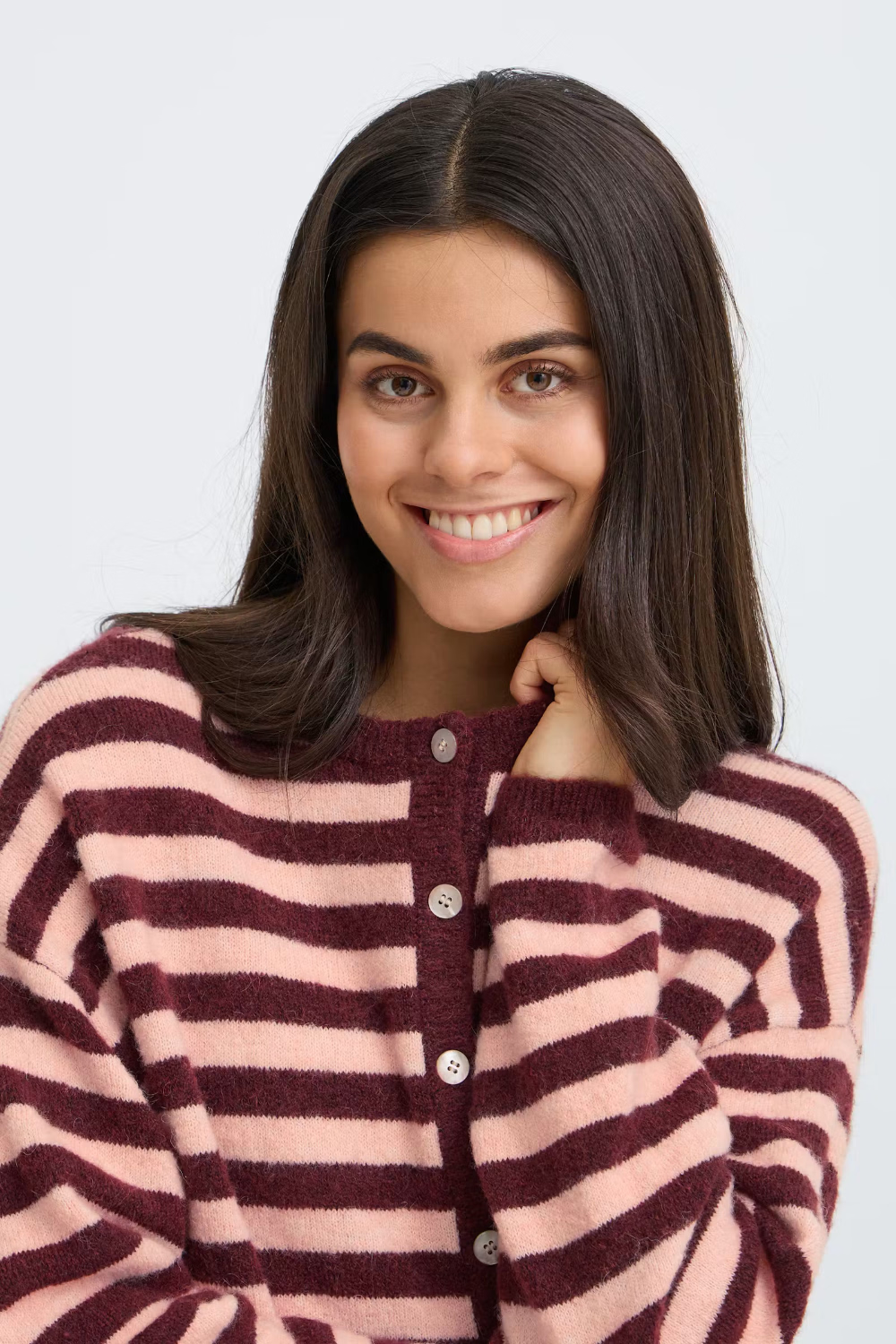 Fransa Women's FRIDAA Cardigan -  Port Royal Stripe