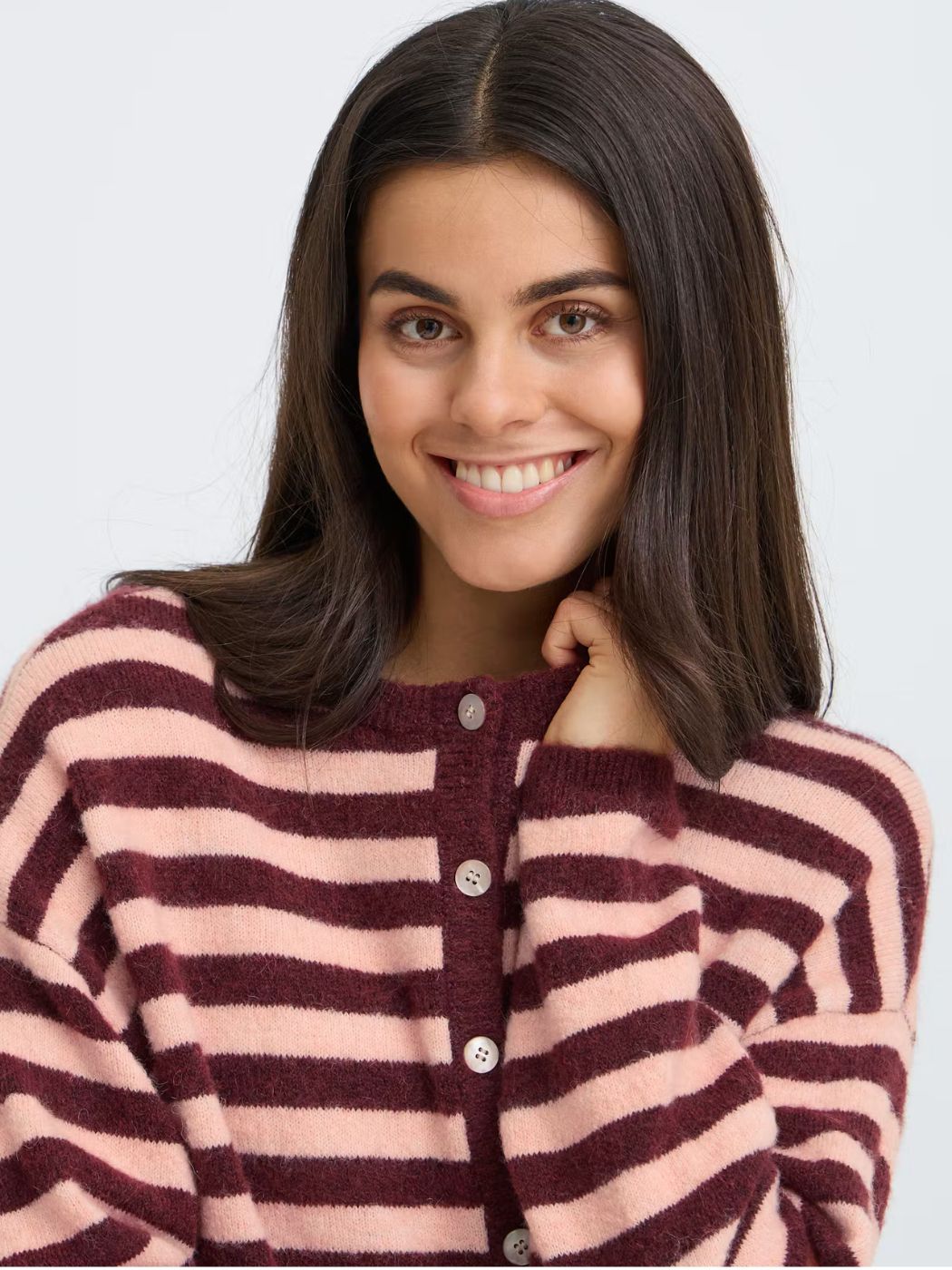Fransa Women's FRIDAA Cardigan - & Port Royal Stripe - 20618350 at Kings Road Fashions, Leighton Buzzard, UK