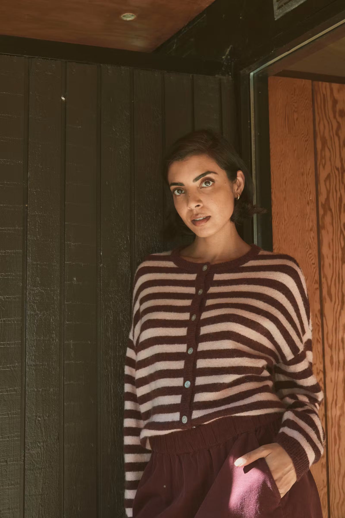 Fransa Women's FRIDAA Cardigan -  Port Royal Stripe