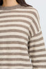 Fransa Women's FRIDAA PU 1 Striped Knit Driftwood