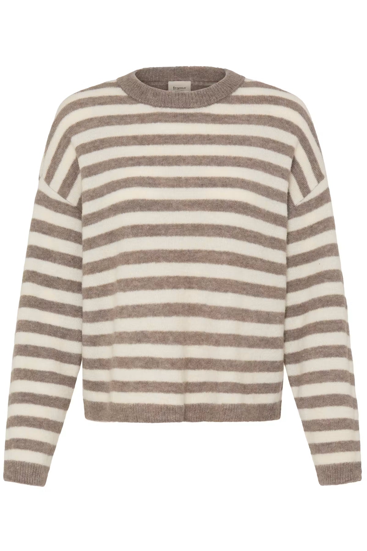 Fransa Women's FRIDAA PU 1 Striped Knit Driftwood