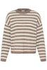 Fransa Women's FRIDAA PU 1 Striped Knit Driftwood