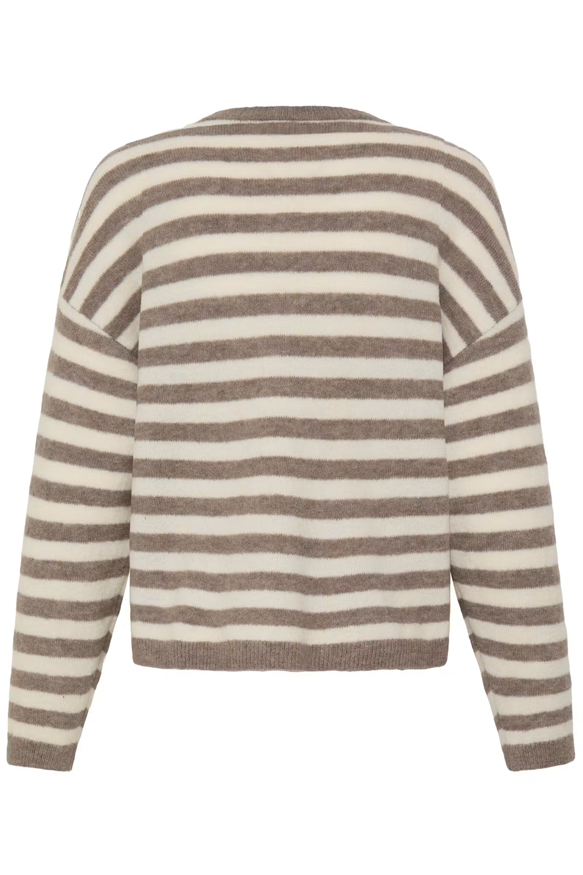 Fransa Women's FRIDAA PU 1 Striped Knit Driftwood