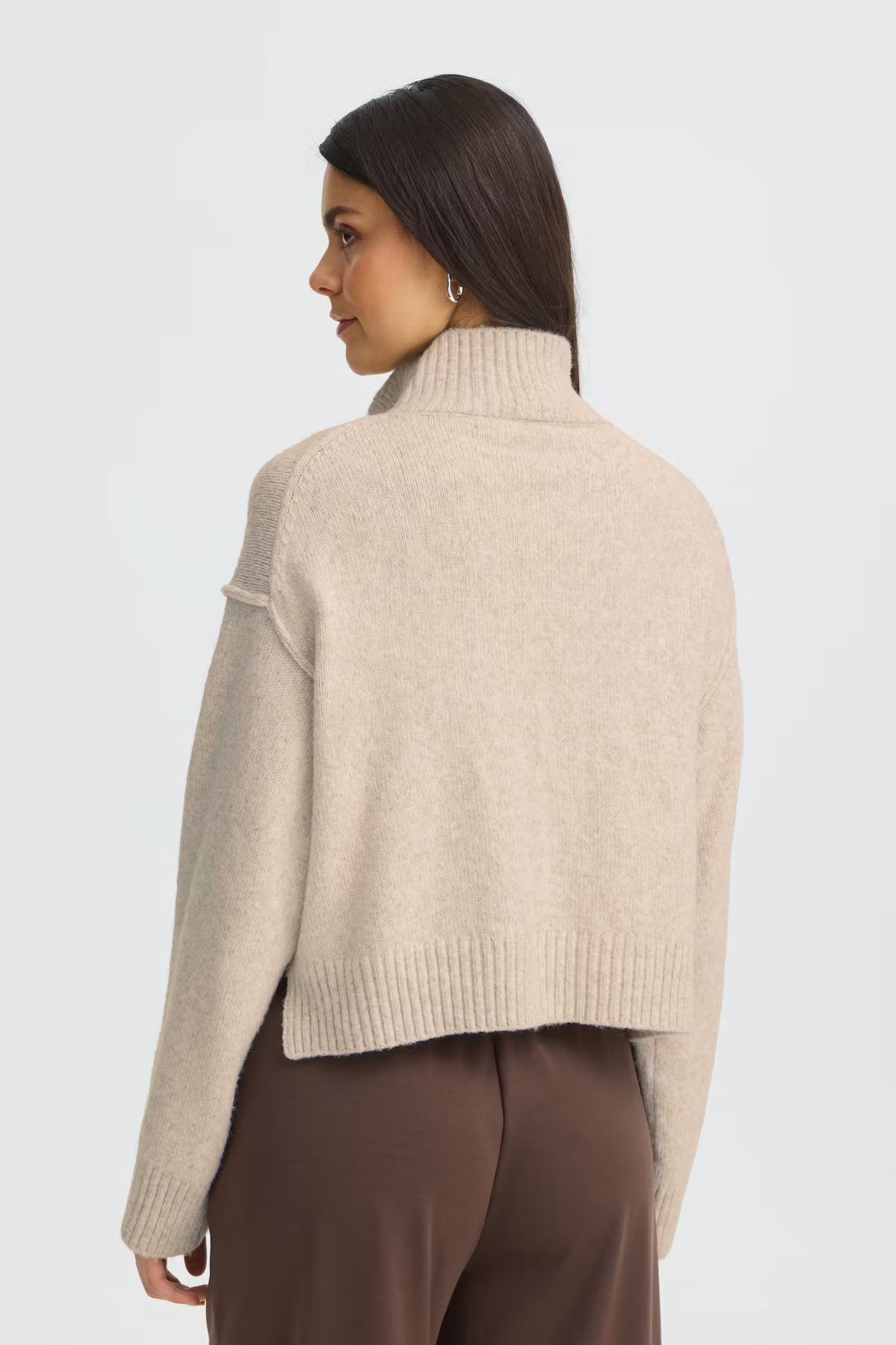 Fransa Women's FRIGIGI Oatmeal Boxy Knit