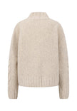 Fynch Hatton Women's Funnel Neck Cable Knit Sweater Neutral Tan - 26107310 - Kings Road Fashions, Leighton Buzzard