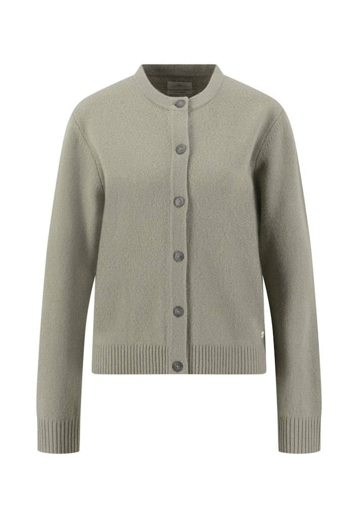 Fynch Hatton - Women's Merino Knit Cardigan Dusty Green