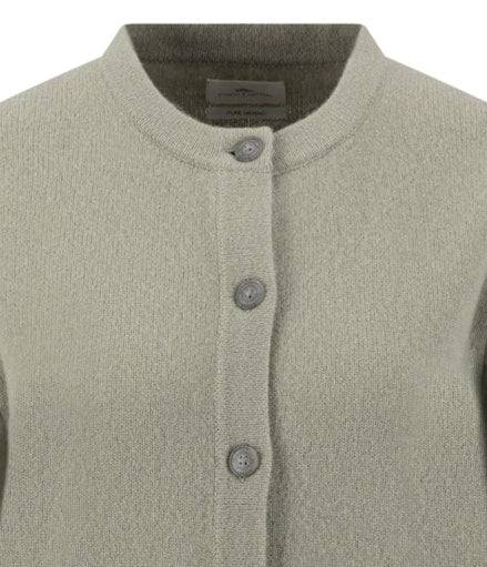 Fynch Hatton - Women's Merino Knit Cardigan Dusty Green