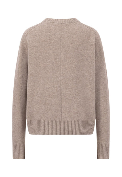 Fynch Hatton Women's Merino Round Neck Sweater Urban Taupe