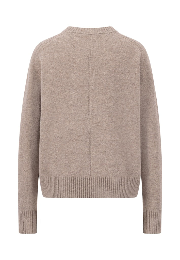 Fynch Hatton Women's Merino Round Neck Sweater Urban Taupe