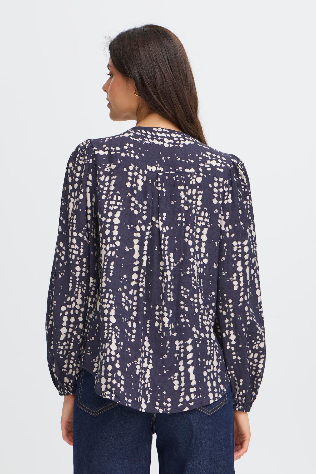 Fransa-AW25-womens-clothing-FRARIANA-Blouse-nightsky-1