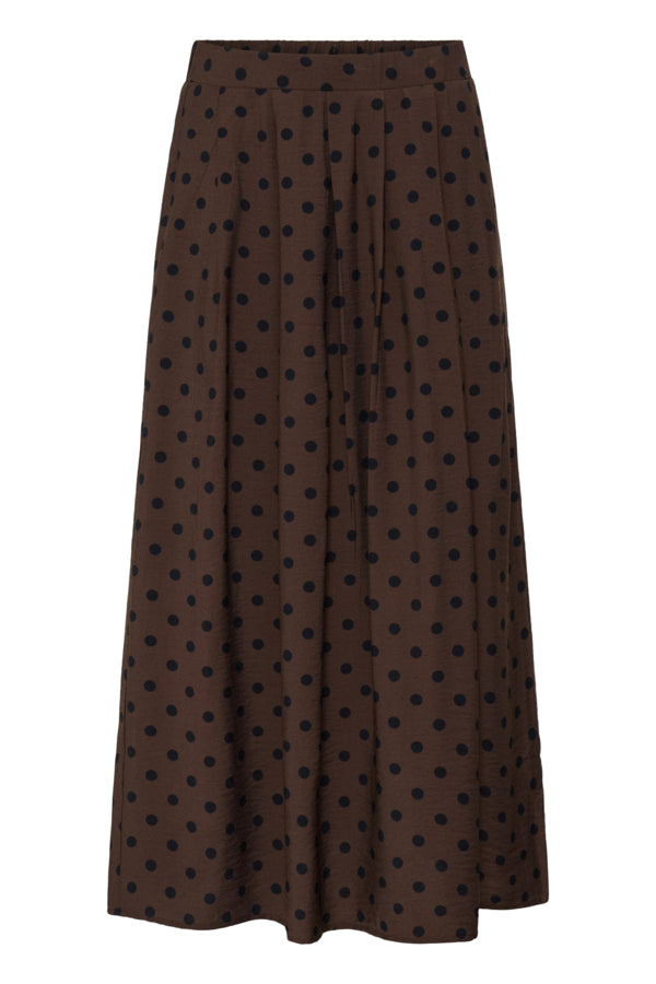 Fransa Women's FRADARA Polka Dot Skirt - Hot Fudge - 20618415 at Kings Road Fashions, Leighton Buzzard, UK