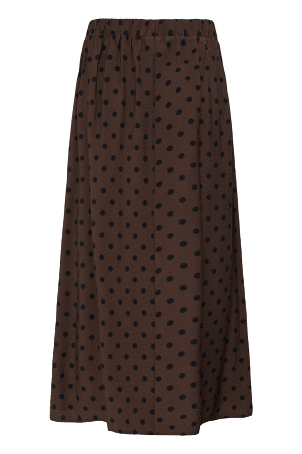 Fransa Women's FRADARA Polka Dot Skirt - Hot Fudge - 20618415 at Kings Road Fashions, Leighton Buzzard, UK