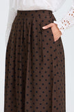Fransa Women's FRADARA Polka Dot Skirt - Hot Fudge - 20618415 at Kings Road Fashions, Leighton Buzzard, UK