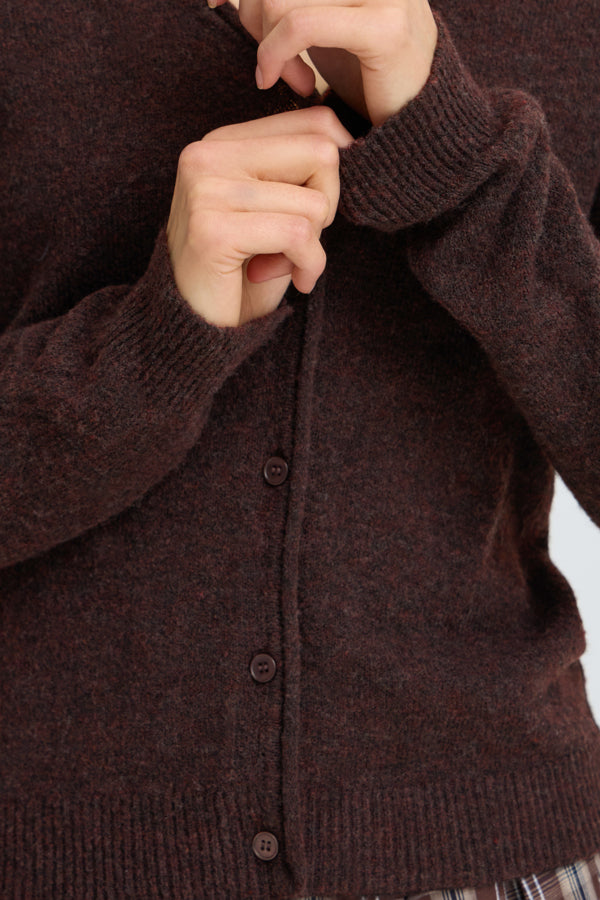 Fransa Women's FRFIA Cardigan - Hot Fudge - 20618398 at Kings Road Fashions, Leighton Buzzard, UK