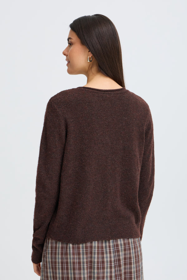 Fransa Women's FRFIA Cardigan - Hot Fudge - 20618398 at Kings Road Fashions, Leighton Buzzard, UK
