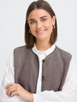 Fransa Women's FRTENYA Teddy Waistcoat - Driftwood - 20618525 at Kings Road Fashions, Leighton Buzzard, UK