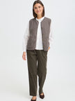 Fransa Women's FRTENYA Teddy Waistcoat - Driftwood - 20618525 at Kings Road Fashions, Leighton Buzzard, UK