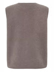 Fransa Women's FRTENYA Teddy Waistcoat - Driftwood - 20618525 at Kings Road Fashions, Leighton Buzzard, UK