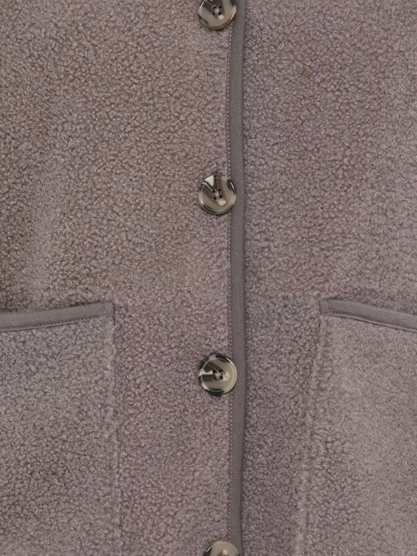 Fransa Women's FRTENYA Teddy Waistcoat - Driftwood - 20618525 at Kings Road Fashions, Leighton Buzzard, UK